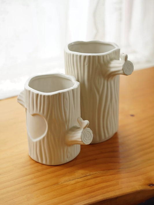 Heartwood Ceramic Tree Trunk Vase
