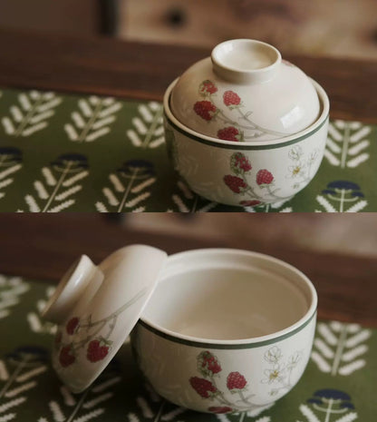 Wild Berry Ceramic Bowl & Lid
