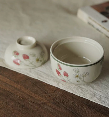 Wild Berry Ceramic Bowl & Lid