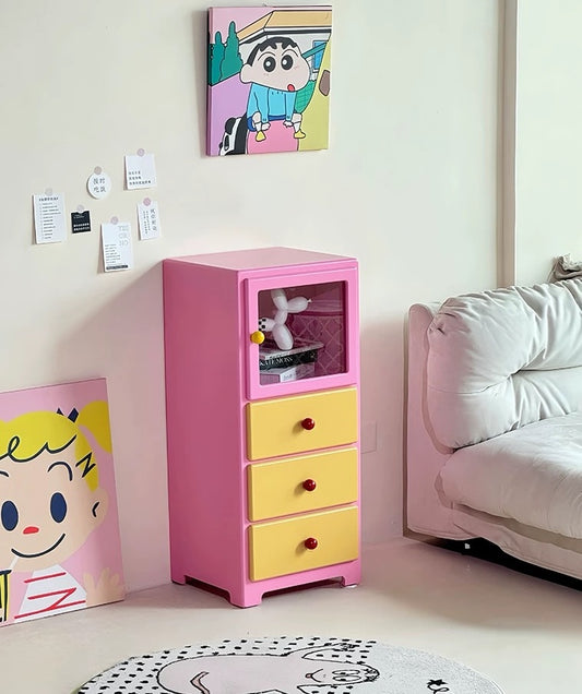 ColorPop Storage Cabinet with Glass Display