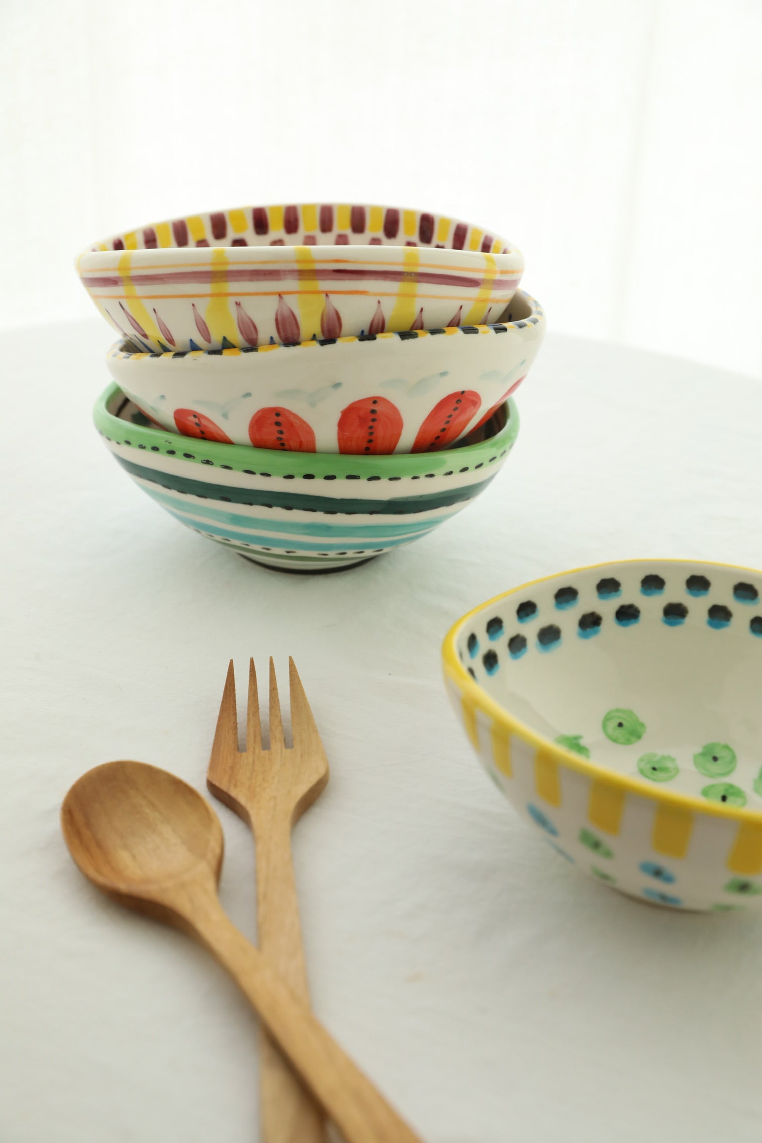 Vibrant Hand-Made Ceramic Bowls