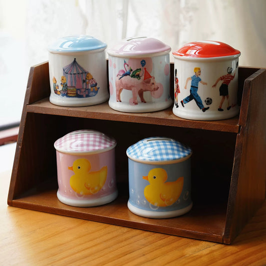 Whimsical Vintage Ceramic Piggy Bank