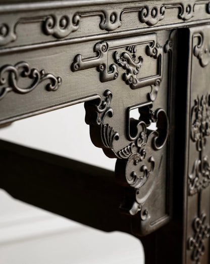 Chinese Sandalwood Console Table with Raised Head Ends