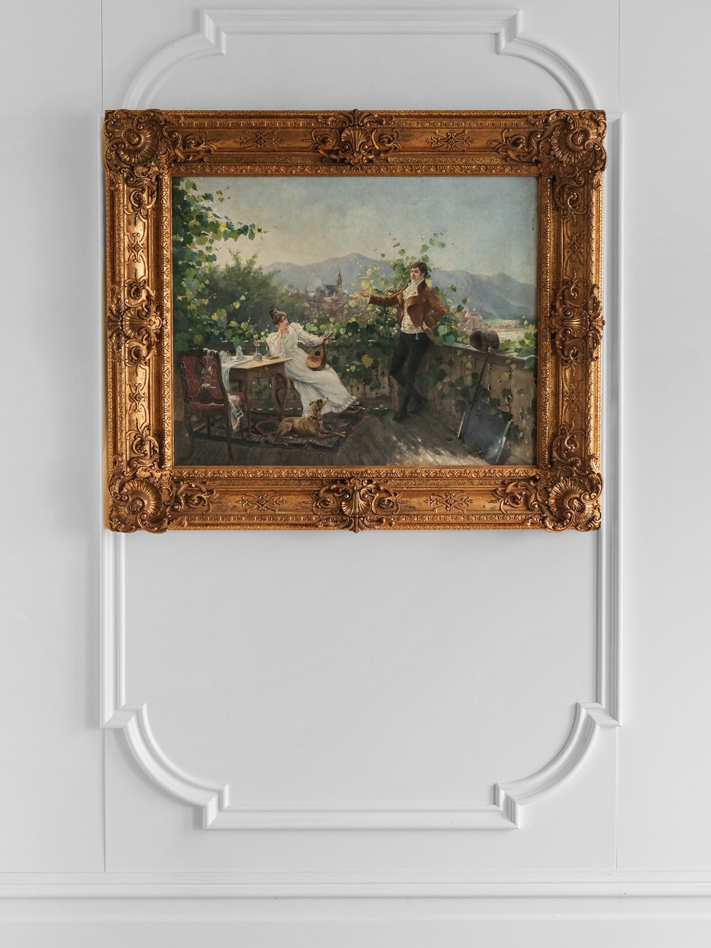 Friedrich Delcroix “Small Concert” Oil Painting