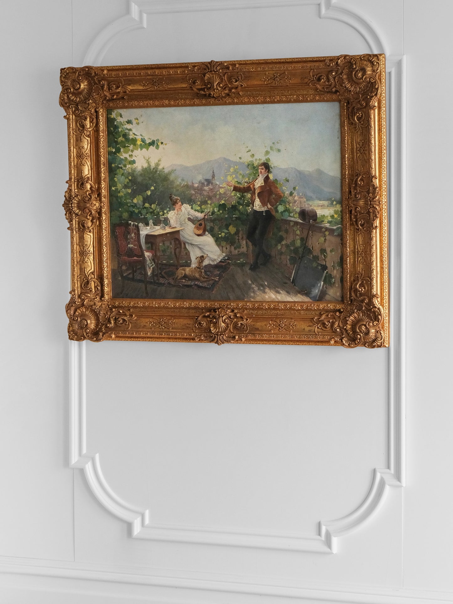 Friedrich Delcroix “Small Concert” Oil Painting