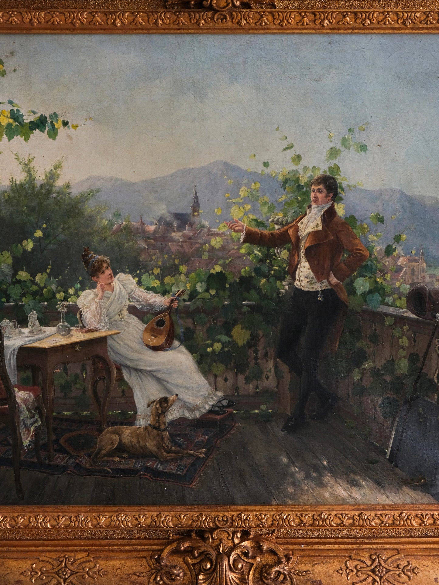 Friedrich Delcroix “Small Concert” Oil Painting
