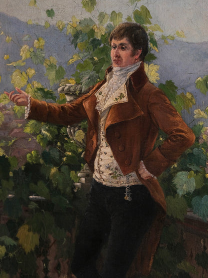 Friedrich Delcroix “Small Concert” Oil Painting