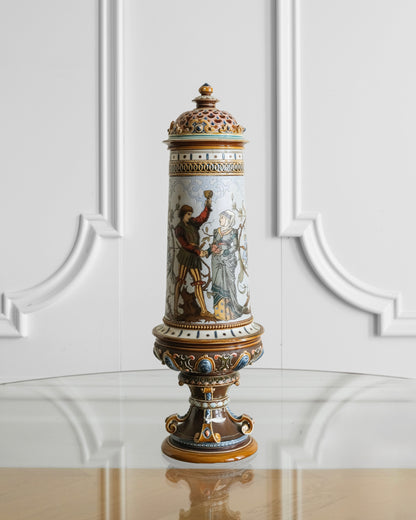 C. Warth Signed Mettlach Porcelain Vase