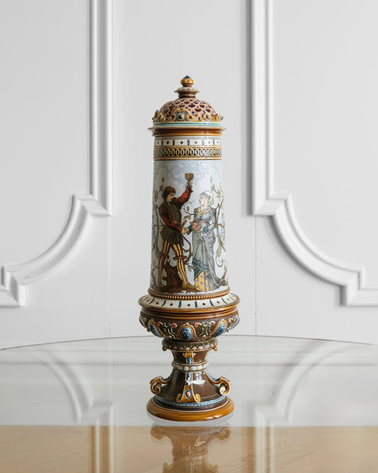 C. Warth Signed Mettlach Porcelain Vase
