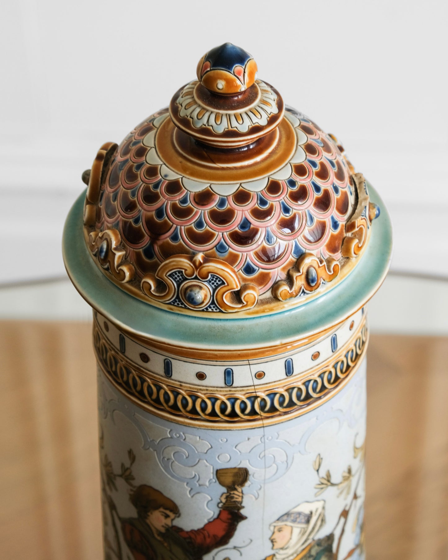C. Warth Signed Mettlach Porcelain Vase