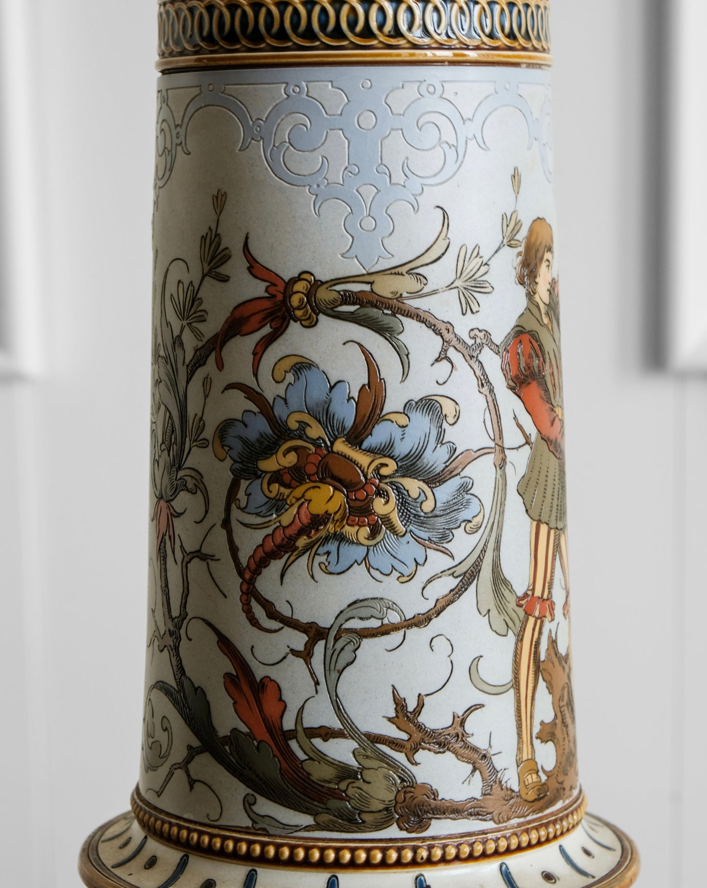 C. Warth Signed Mettlach Porcelain Vase