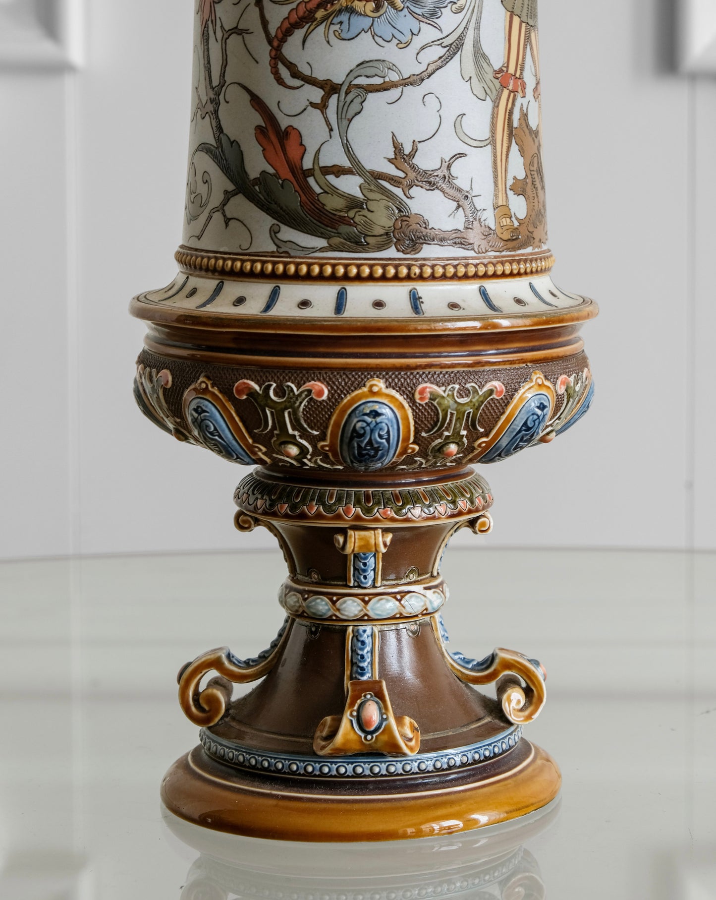 C. Warth Signed Mettlach Porcelain Vase