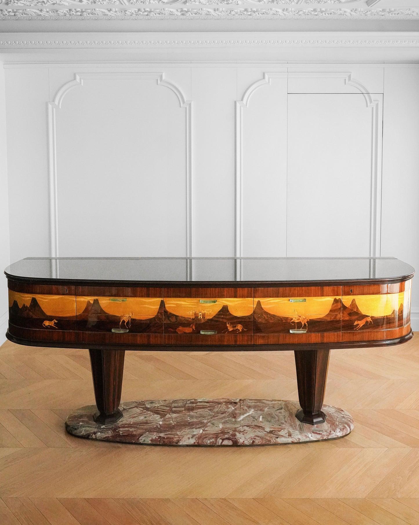 Vittorio Dassi Art Deco Marble Base Sideboard