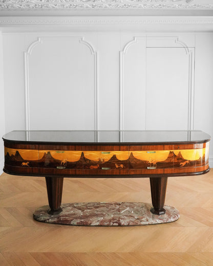 Vittorio Dassi Art Deco Marble Base Sideboard