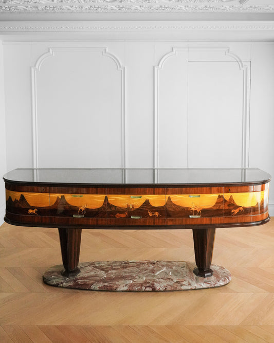 Vittorio Dassi Art Deco Marble Base Sideboard
