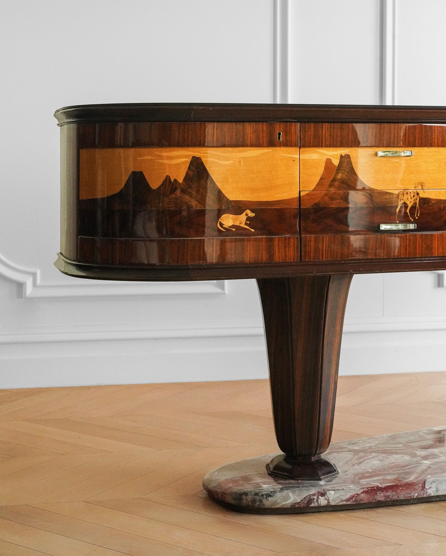 Vittorio Dassi Art Deco Marble Base Sideboard