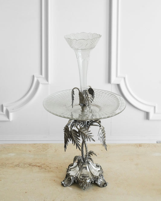 Palm Tree Crystal Epergne Centerpiece