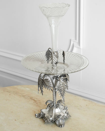 Palm Tree Crystal Epergne Centerpiece