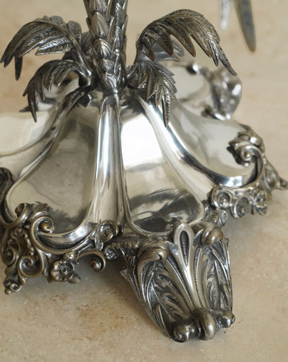 Palm Tree Crystal Epergne Centerpiece