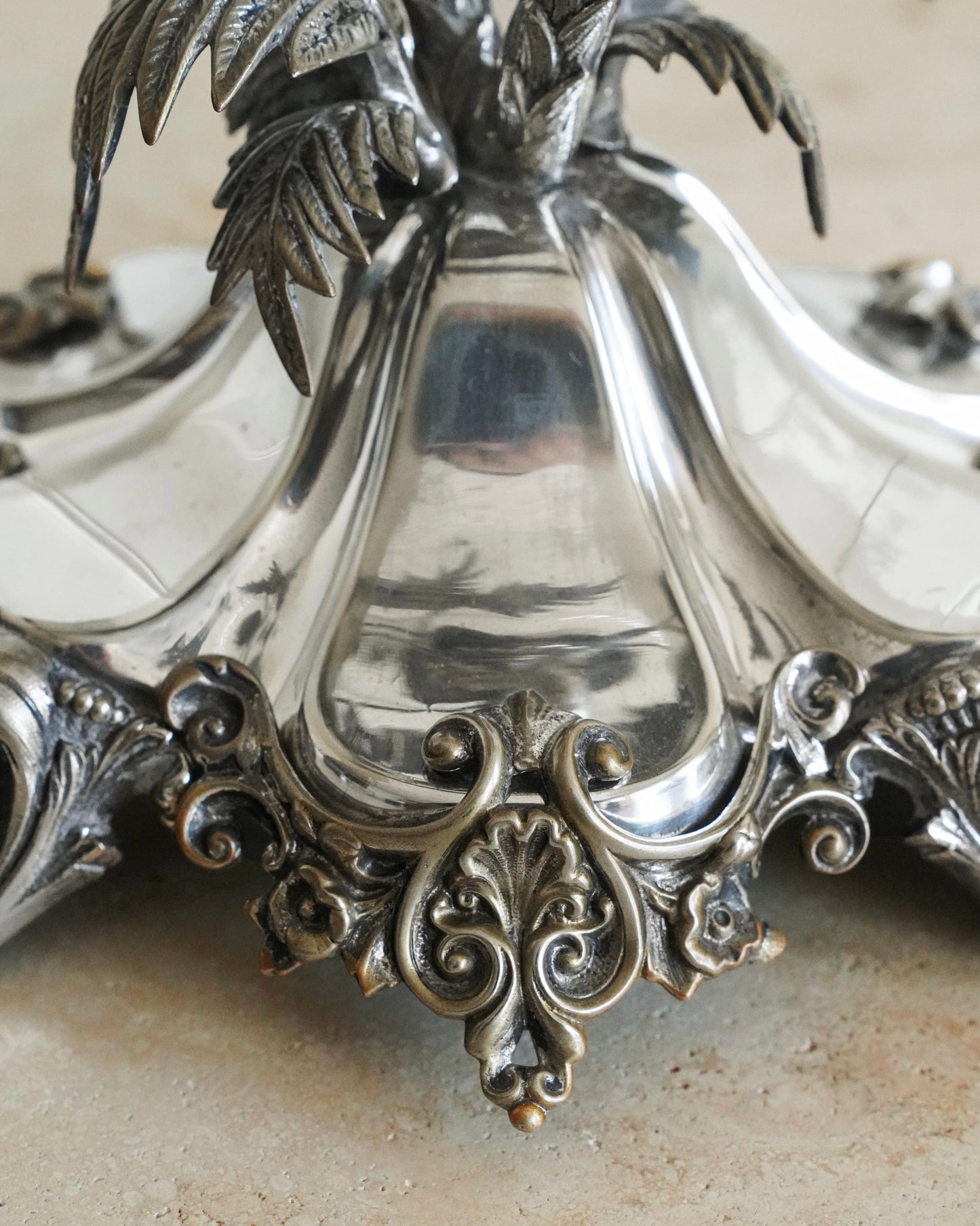 Palm Tree Crystal Epergne Centerpiece