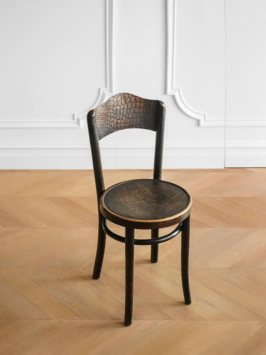 British 1930s Crocodile Pattern Tavern Chair