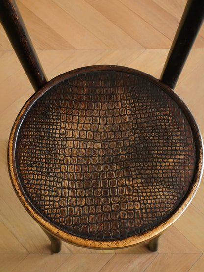 British 1930s Crocodile Pattern Tavern Chair