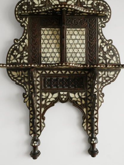 Early 20th Century Syrian Mother-of-Pearl Inlaid Wall Shelf