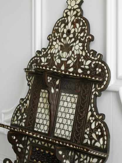 Early 20th Century Syrian Mother-of-Pearl Inlaid Wall Shelf