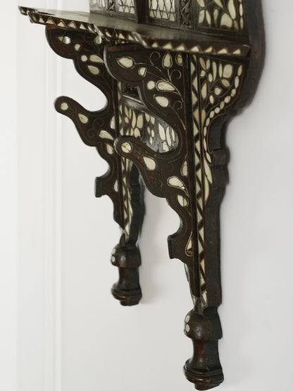 Early 20th Century Syrian Mother-of-Pearl Inlaid Wall Shelf