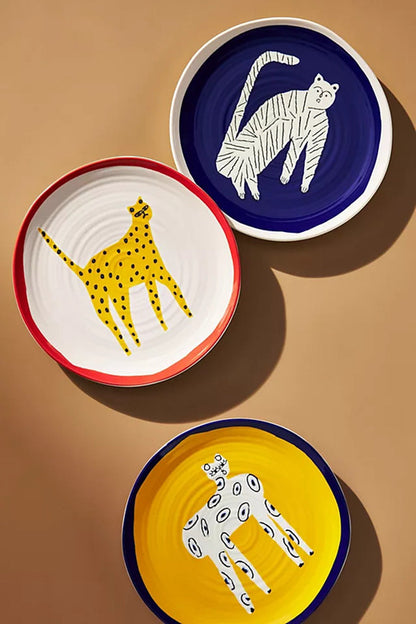 Wild Cat Artisan Ceramic Plate Collection