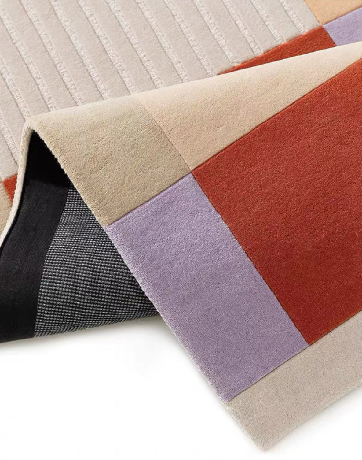 Orbit Abstract Handwoven Rug – Terra Blush