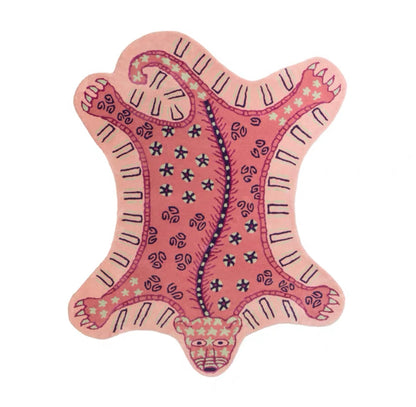 Mythic Leopard Hand-Tufted Rug – Peach Bloom