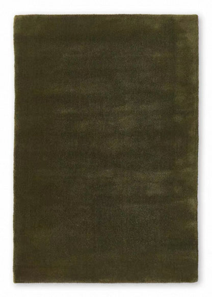Velvo Minimalist Rug – Olive Moss