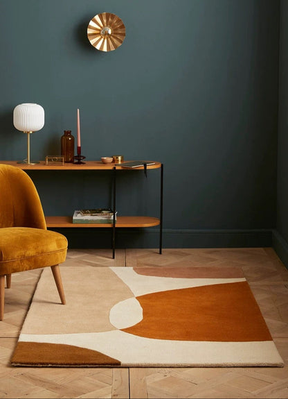Orbit Abstract Handwoven Rug – Canyon Clay