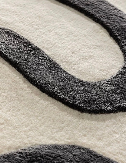 Ligne Libre Handwoven Rug – Ivory Black