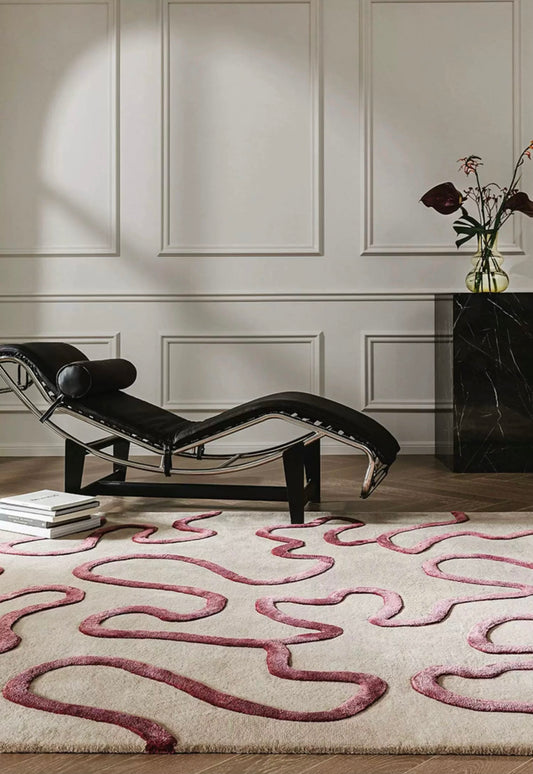 Ligne Libre Handwoven Rug – Rosewood Beige