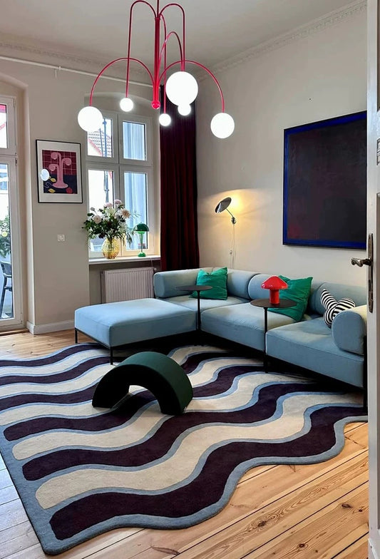 Bassin Bleu Handwoven Rug – Indigo Wave