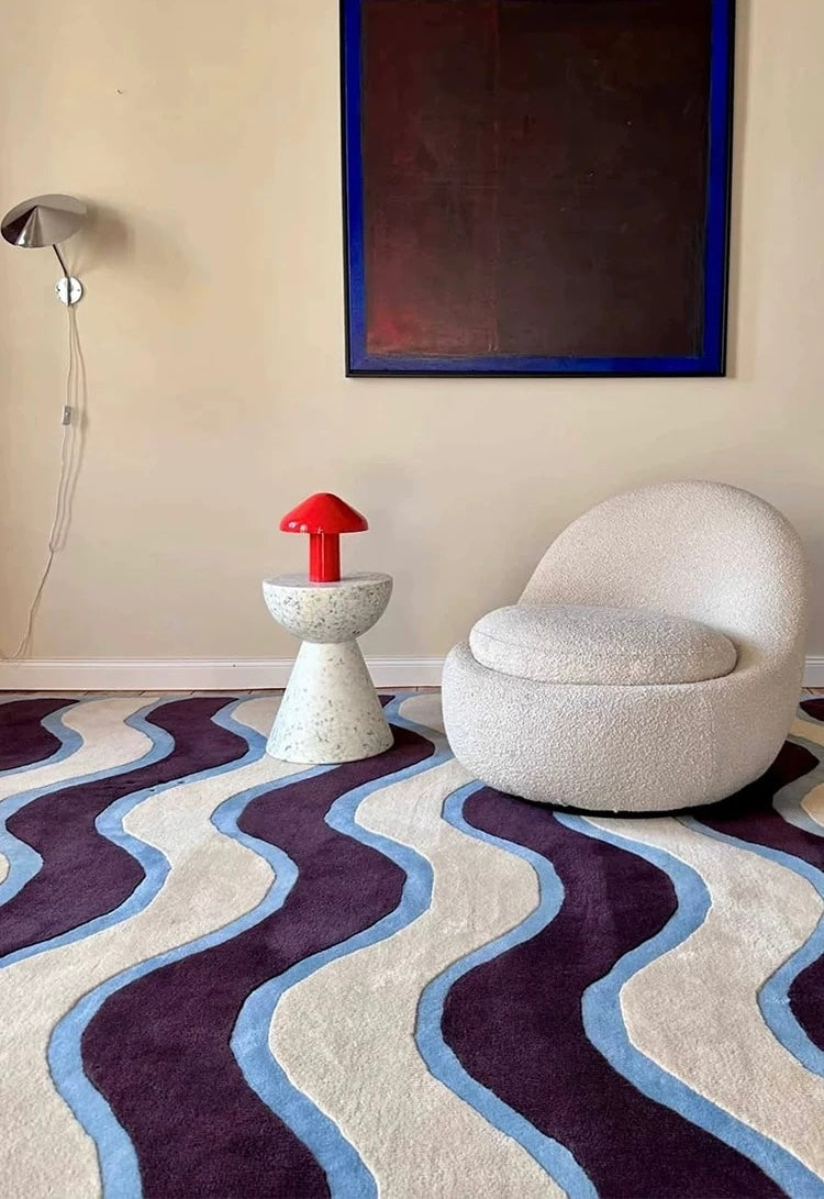 Bassin Bleu Handwoven Rug – Indigo Wave
