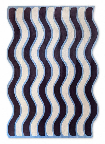 Bassin Bleu Handwoven Rug – Indigo Wave