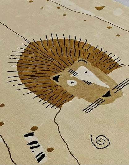 Lion Moderne Handwoven Rug – Sand Beige