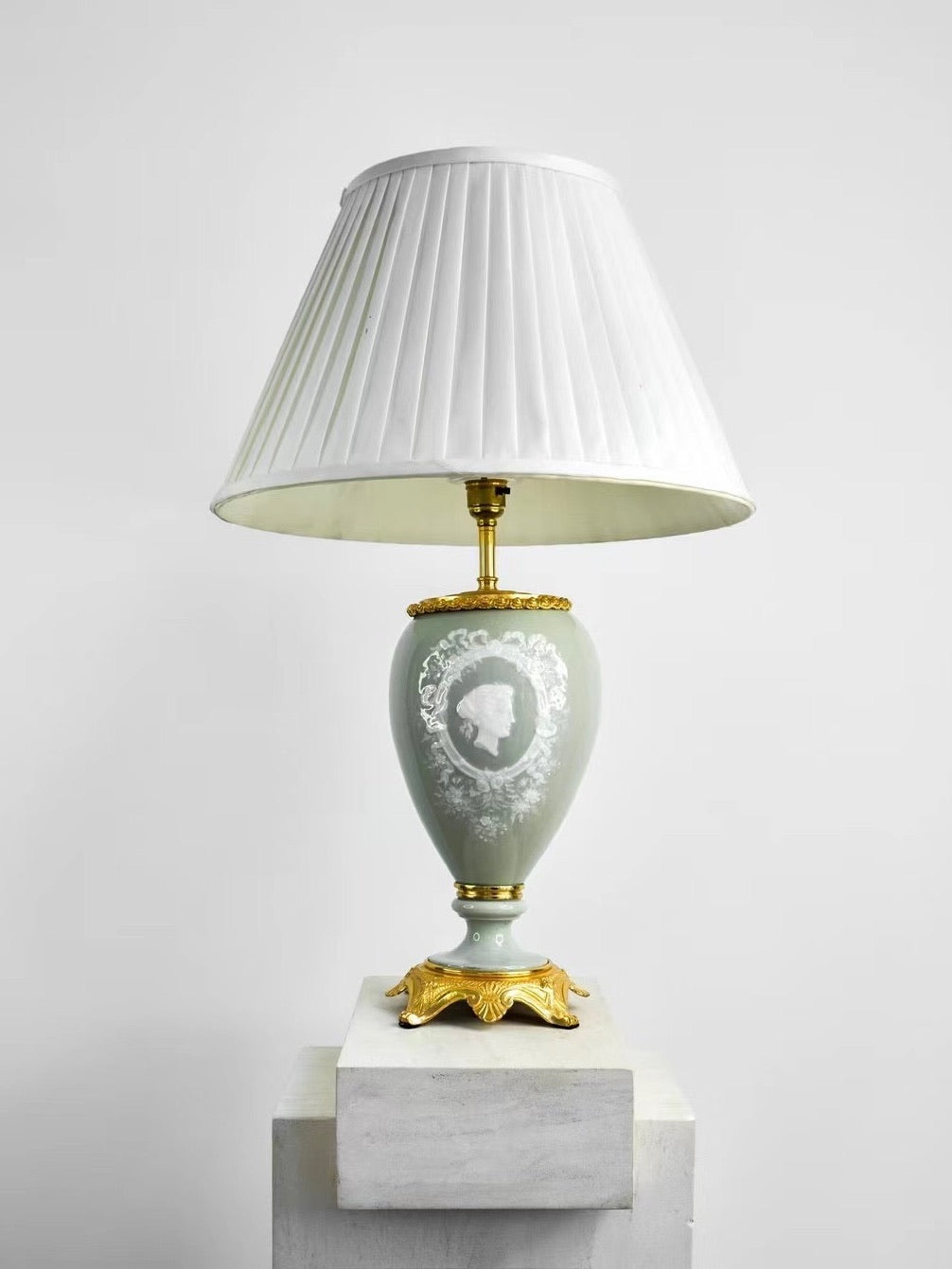 British 1900s Ceramic Table Lamp