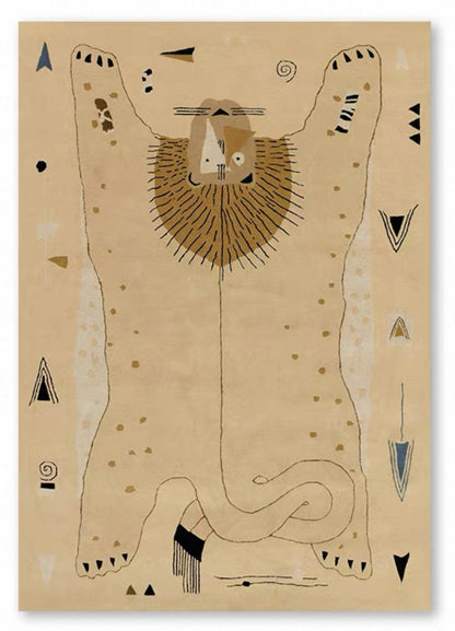 Lion Moderne Handwoven Rug – Sand Beige