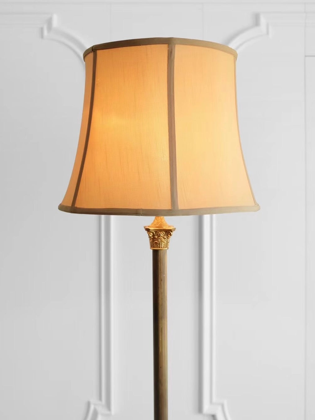 19th Century British Marble and Jade Floor Lamp