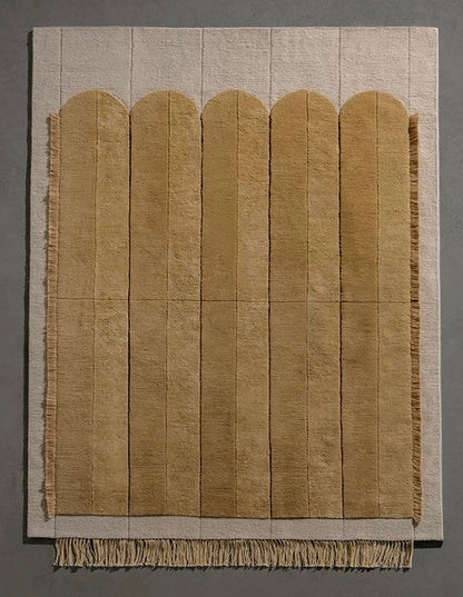 Arc Loom Handwoven Rug – Ochre Beige