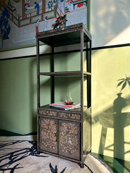 Mid-20th Century Oriental Style Lacquered Cabinet