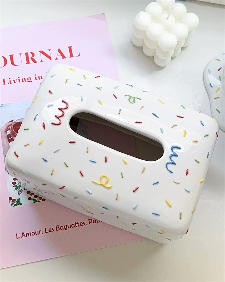 Sprinkle Elegance Ceramic Tissue Holders