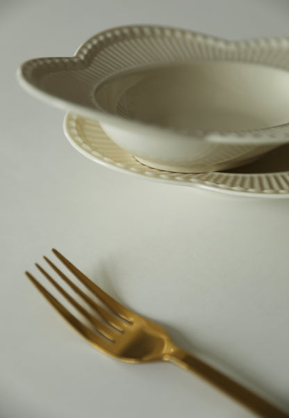 Fluted Ceramic Plate