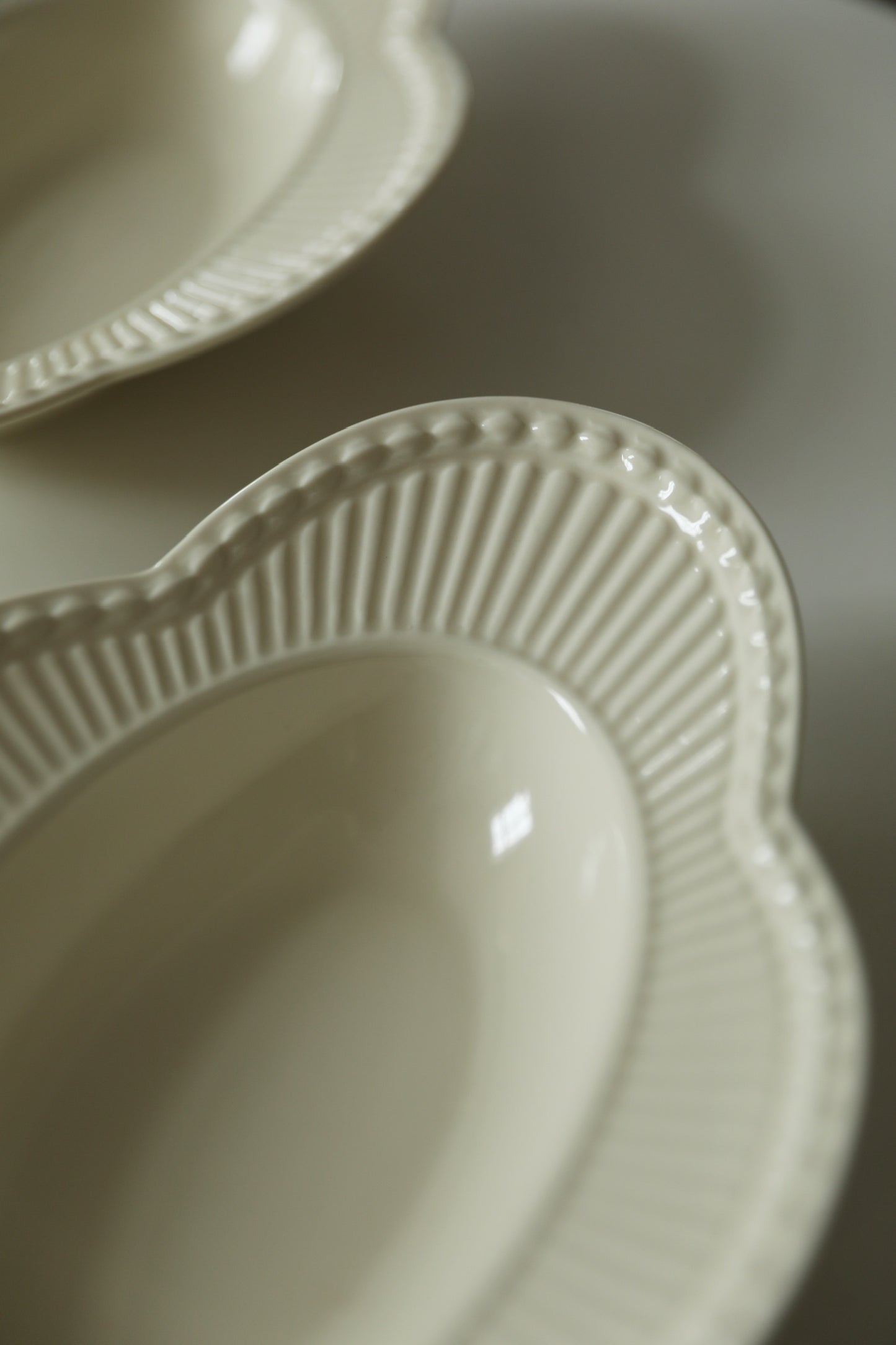 Fluted Ceramic Plate