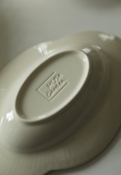 Fluted Ceramic Plate