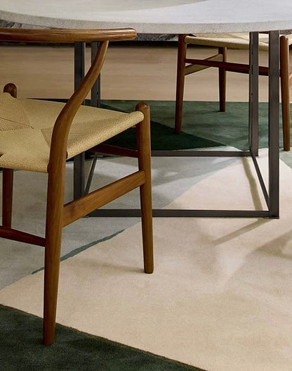 Fragment Terrain Handwoven Rug – Forest Sage / Terracotta Blue